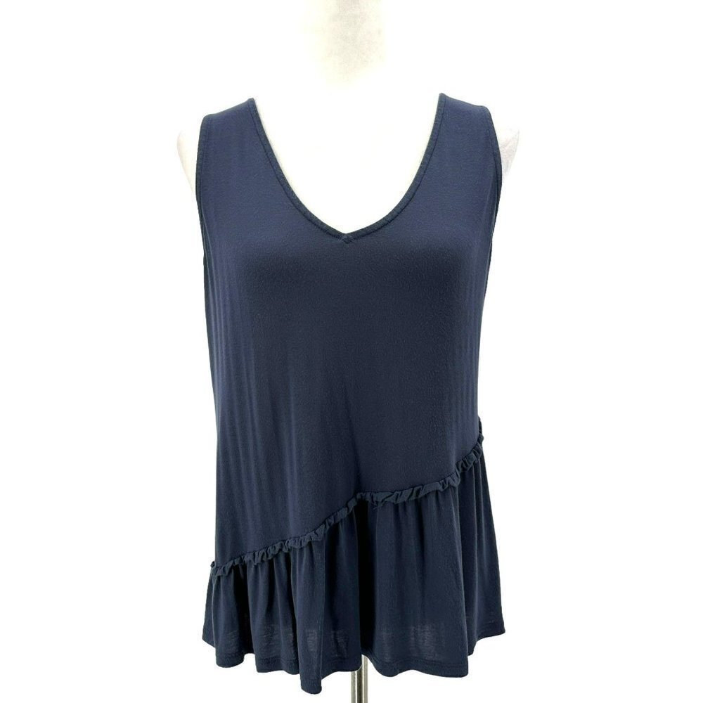 Dolan Left Coast Collection Blue V-Neck Tank Top Womens Small